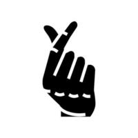 amour main geste glyphe icône illustration vectorielle vecteur