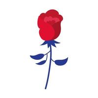 icône de style de dessin de main de fleur rose vecteur