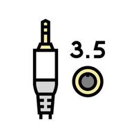 illustration vectorielle d'icône de couleur mini jack 3.5 vecteur