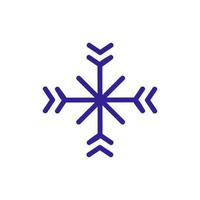 vecteur d'icône de flocon de neige. illustration de symbole de contour isolé