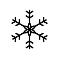 vecteur d'icône de flocon de neige. illustration de symbole de contour isolé