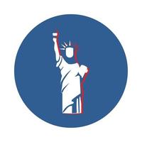 New York statue de style bloc de la liberté vecteur