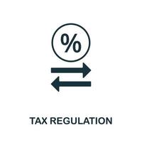 icône de réglementation fiscale. illustration simple de la collection de l'industrie fintech. icône de réglementation fiscale créative pour la conception Web, les modèles, les infographies et plus encore vecteur