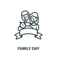 icône du jour de la famille. symbole de jour de famille d'élément de ligne simple pour les modèles, la conception Web et les infographies vecteur