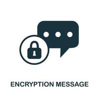 icône de message de cryptage. élément simple de la collection de sécurité Internet. icône de message de cryptage créatif pour la conception Web, les modèles, les infographies et plus encore vecteur