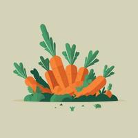 carottes légumes orange isolé illustration vectorielle vecteur