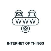 icône de l'internet des objets. élément de ligne simple symbole internet des objets pour les modèles, la conception web et les infographies vecteur