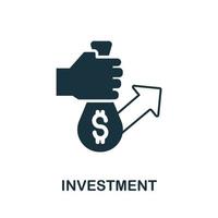 icône d'investissement. symbole d'investissement d'élément de ligne simple pour les modèles, la conception Web et les infographies vecteur