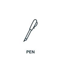icône de stylo de la collection d'outils de bureau. icône de stylo de ligne simple pour les modèles, la conception Web et les infographies vecteur
