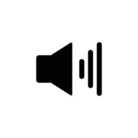 haut-parleur simple icône plate illustration vectorielle vecteur