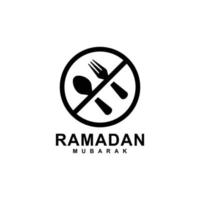 illustration vectorielle de ramadan jeûne simple logo plat. vecteur de logo de jeûne