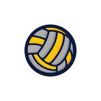 volley-ball simple icône plate illustration vectorielle vecteur