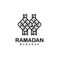 logo ramadan. ketupat icône illustration vectorielle vecteur