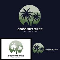 logo de cocotier, vecteur d'arbre océanique, conception de modèles, image de marque de produit, logo d'objet de tourisme de plage