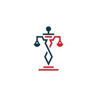 conception de logo de symbole de droit de cabinet d'avocats de justice premium vecteur