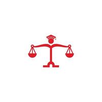 conception de logo de symbole de droit de cabinet d'avocats de justice premium vecteur