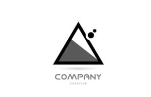 une icône de logo de lettre alphabet géométrique noir blanc avec des points. modèle créatif pour les entreprises et les entreprises vecteur