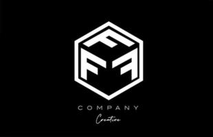 Création d'icône de logo de lettre alphabet f cube avec conception de polygone. modèle créatif de trois lettres pour les entreprises et les entreprises vecteur