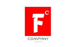 création d'icône de logo de lettre alphabet f rouge avec lettrage de style japonais. modèle créatif pour les entreprises et les entreprises vecteur