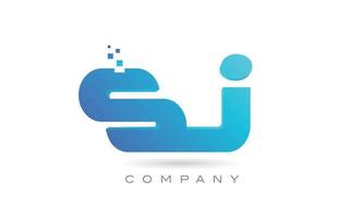 sj alphabet lettre logo icône combinaison design. modèle créatif pour les entreprises et les entreprises vecteur