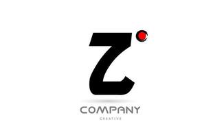 création simple d'icône de logo de lettre z alphabet noir et blanc avec lettrage de style japonais. modèle créatif pour les entreprises et les entreprises vecteur