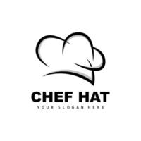 logo de chapeau de chef, image vectorielle de chef de restaurant, design pour restaurant, restauration, charcuterie, boulangerie vecteur