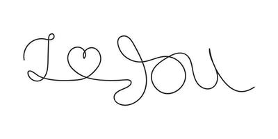 icône de coeur joyeux saint valentin avec illustration vectorielle d'art en ligne, icône de coeur d'amour dessiné à la main vecteur