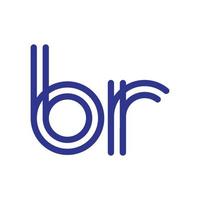 logo de lettre br vecteur