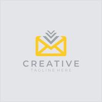 modèle de conception de logo enveloppe moderne créatif vecteur