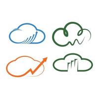 logo analytique cloud vecteur