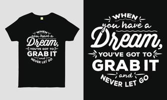 conception de t-shirt de typographie inspirante vecteur