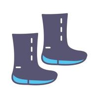 icône de vecteur de bottes uniques