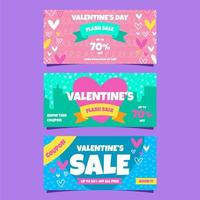 coupon de vente de la Saint-Valentin vecteur