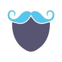 icône de vecteur de barbe et de moustache