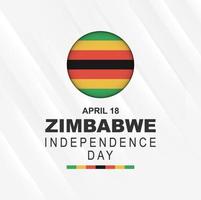 18 avril fête de l'indépendance du zimbabwe. arrière-plan, bannière, conception de cartes. illustration vectorielle. vecteur