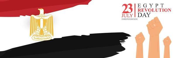 fête de l'indépendance de l'egypte, révolution du 23 juillet 1952. dessin vectoriel. vecteur