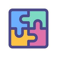 icône de puzzle pour votre site Web, mobile, présentation et conception de logo. vecteur