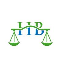 lettre hb création de logo de cabinet d'avocats pour avocat, justice, avocat, juridique, service d'avocat, cabinet d'avocats, échelle, cabinet d'avocats, avocat d'entreprise vecteur