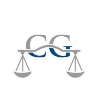 lettre cg création de logo de cabinet d'avocats pour avocat, justice, avocat, juridique, service d'avocat, cabinet d'avocats, échelle, cabinet d'avocats, avocat d'entreprise vecteur