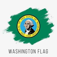 modèle de conception de drapeau vectoriel usa état washington grunge