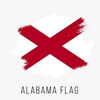 modèle de conception de drapeau vectoriel grunge usa state alabama