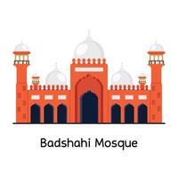 mosquée badshahi à la mode vecteur