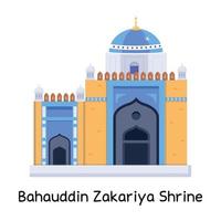 sanctuaire bahauddin zakaraiya vecteur