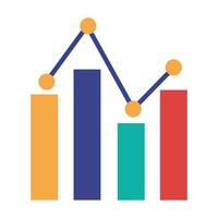 icône isolé infographie barres statistiques vecteur