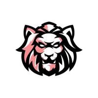 création de logo vectoriel mascotte sportive tête de lion