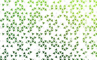 disposition transparente de vecteur vert clair avec des lignes, des triangles.