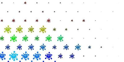 modèle vectoriel multicolore clair avec des signes de grippe.