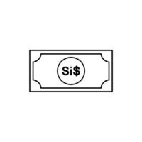 monnaie des îles salomon, dollar des îles salomon, signe sbd. illustration vectorielle vecteur