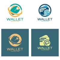 icône d'illustration de conception de logo de portefeuille électronique avec un concept moderne simple, pour les portefeuilles électroniques, les applications de stockage d'argent numérique, l'épargne numérique, les transactions d'argent numérique, image vectorielle vecteur