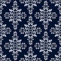 motif oriental avec volutes et arabesques. ornement de style victorien sans couture vintage. bleu. vecteur. vecteur